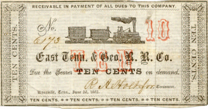 $0.10 G-1372 East TN & GA RR